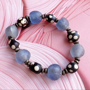 Sea Glass Handmade Bead Bracelet